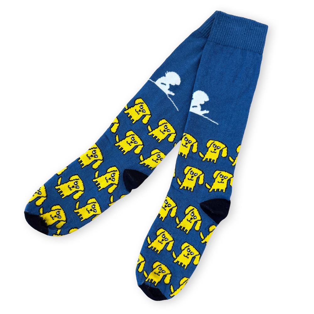 Primary image Patient Art Golden Retriever Dog (Taffy) Crew Socks &ndash; Luna
